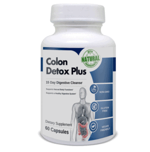 An image of on bottle of colon detox plus - ultimate health solutions